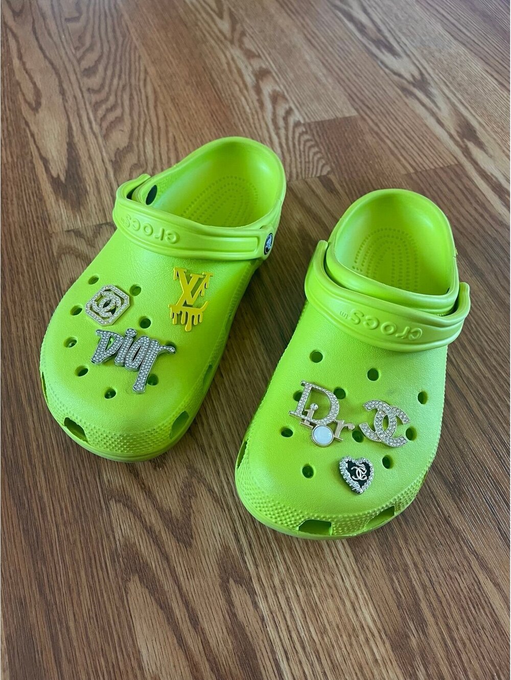 Crocs with luxury charms